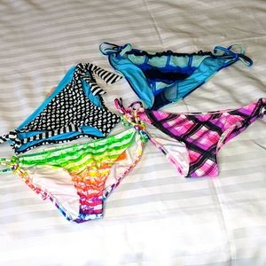 4 New Medium Bikini Bottoms In Mocean